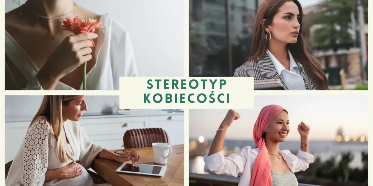 Różnorodne cechy kobiety: delikatność z kwiatem, siła w biznesie, macierzyństwo i radość życia.