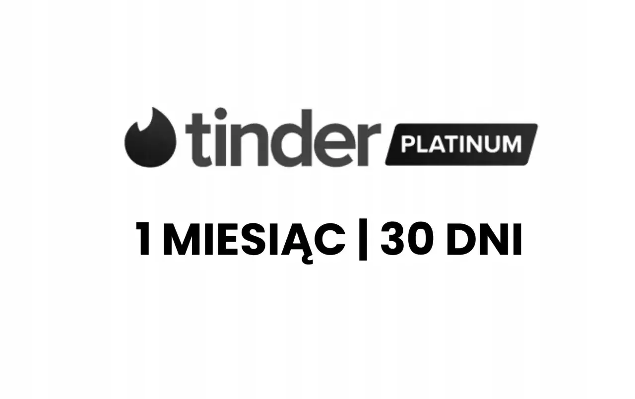 Logo Tinder Platinum z napisem