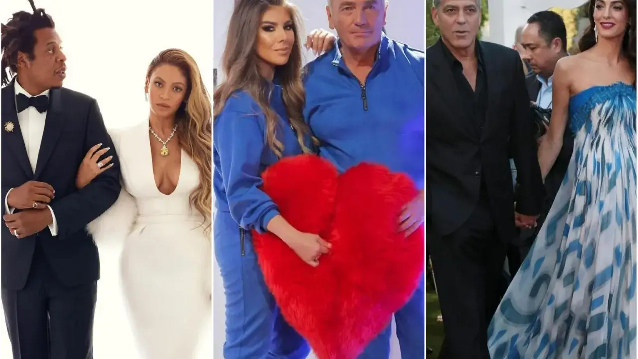 Jay-Z i Beyoncé, para z 5 lat różnicy w związku, George i Amal Clooney, oraz para z sercem.
